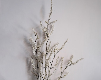 42" Long Stem Faux Flower Branch - High Quality Artificial Plant Stem, Realistic Faux Blossom for Floor Vase, Wedding Home Decor, gifts