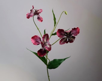 30" High Quality Artificial Flowers Aurora Iris Stems - Silk Faux Iris Branch, Realistic for Wedding Bouquet Arch Centerpiece, gifts