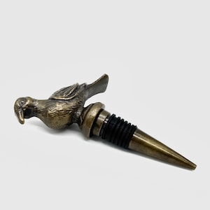 Bronze Metal Duck Bird Wildlife Wine Bottle Stopper Cute Bar Tools