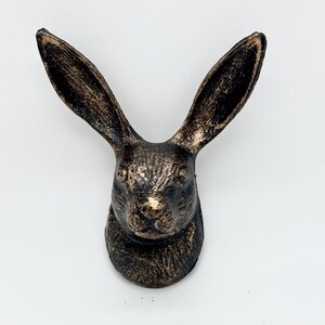 Heavy Cast Iron Metal Rabbit Wall Hook, Wall Decor, Bunny Ears Coat Rack
