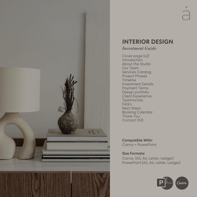 Interior Design Client Guide: Investment Proposal Template (canva ...