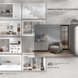 Interior Design Presentation Template: Canva & PowerPoint Mood Board