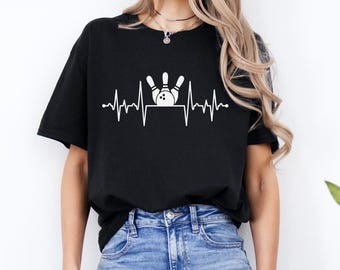 Bowling Life Shirt: Heartbeat Graphic (Unisex Sizes)