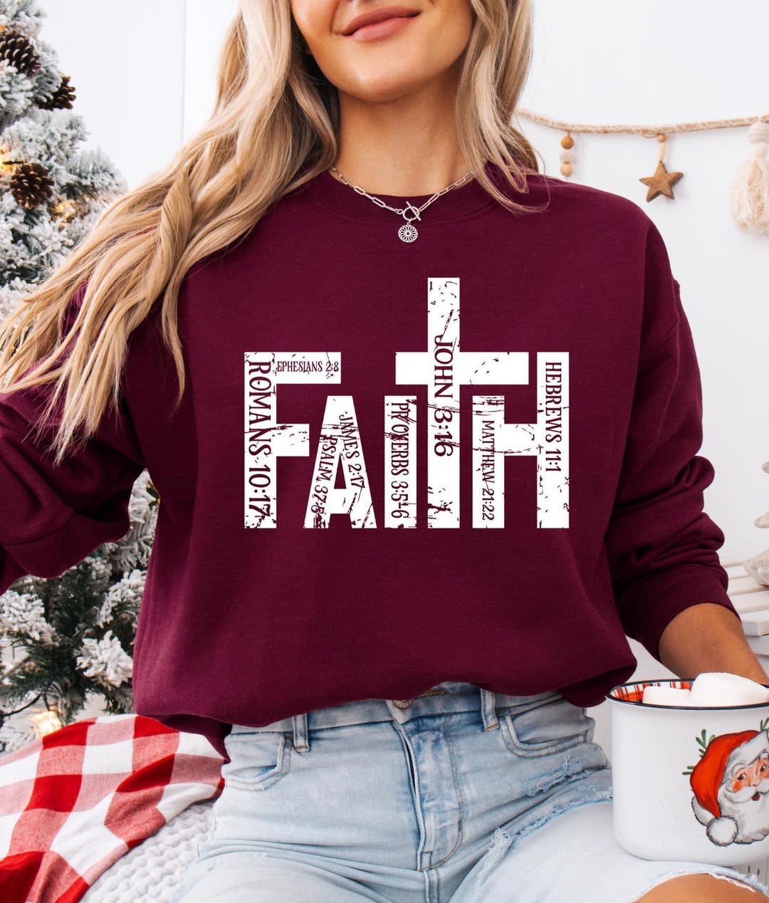 Faith Sweatshirt, Christian Bible Verse Crewneck - Etsy