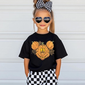 Custom Halloween Pumpkin Mouse Shirt for Kids, Personalized Fall Tee with Name, Cute Trick or Treat T-Shirt, Kids Gift T-Shirt