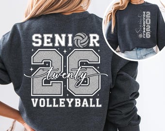 Senior 2026 Volleyball Sweatshirt: Custom Team Player Gift