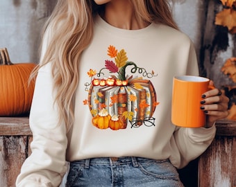 Book Pumpkin Sweatshirt: Cozy Fall Book Lover Reading Gift