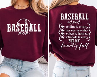 Funny Baseball Mom Crewneck Sweatshirt, Game Day Apparel