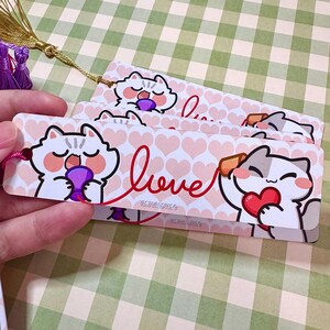 LOVE Cat Metal Bookmark: Bookish Gift for Cat Lovers