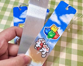 Balloon Cat Metal Bookmark: Bookish Gift for Cat Lovers