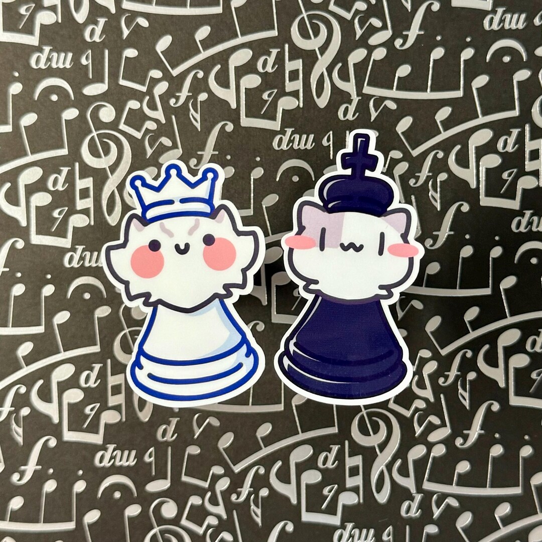 Chess Cats Stickers: Kawaii Vinyl Decals for Cat Lover - Etsy