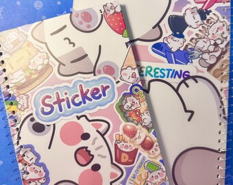 Cute cats Reusable Sticker Book for cat lovers, Sticker Books, Gifts for Her, B5 sticker book, Gift for Collectors, sticker Collection Album