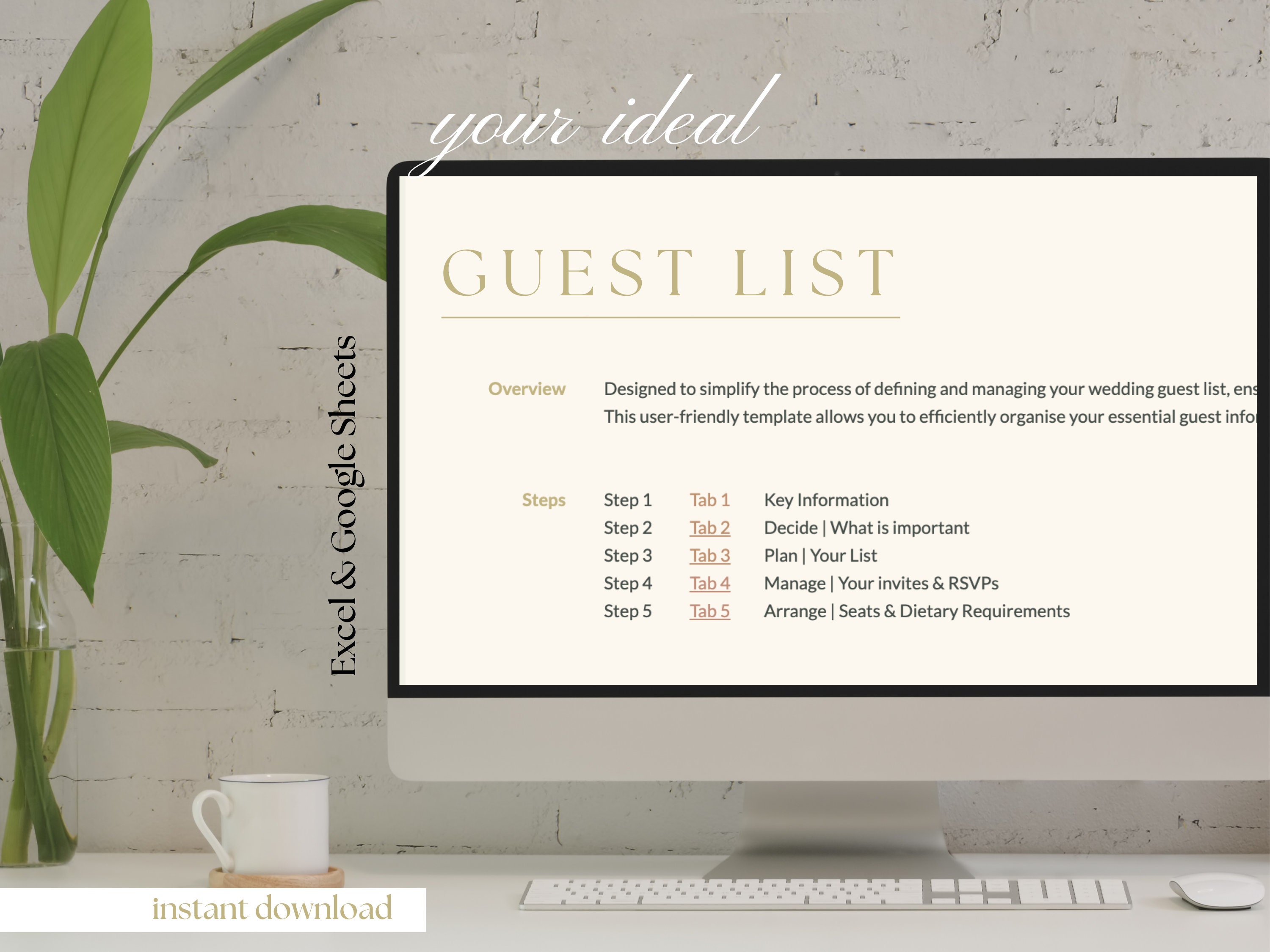 Wedding Guest List Manager | Planner, Organiser & Optimiser - Etsy