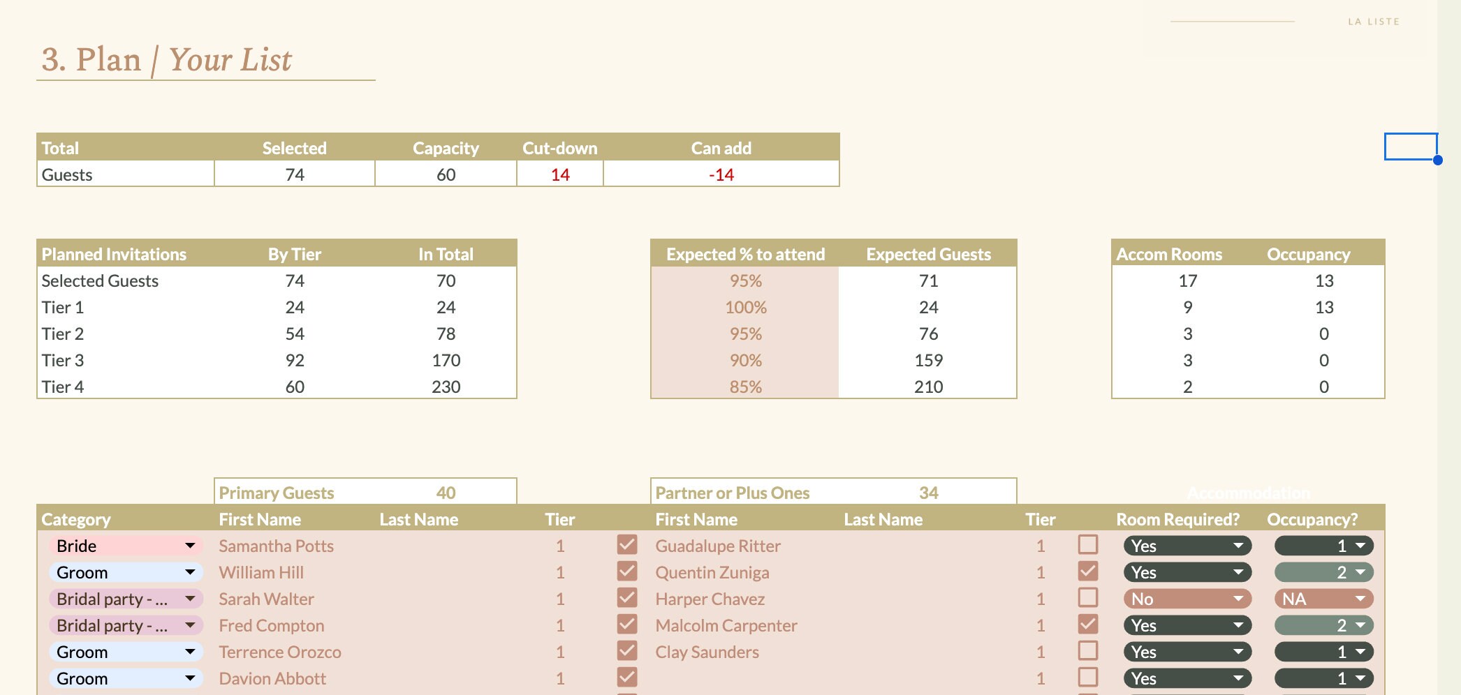 Wedding Guest List Manager | Planner, Organiser & Optimiser - Etsy