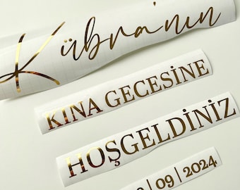 Gepersonaliseerde vinylsticker, Kına-sticker, Kına-plotter, naamsticker, sticker, lettersticker, vinylsticker, stickernaam