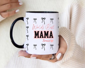 Coquette Mother’s Day Mug for Mom, Personalized 11oz Coffee Mug, Coffee Cup for Mom, Cute Gift for Mom, Mother’s Day Gift, Bonus Mom Gift