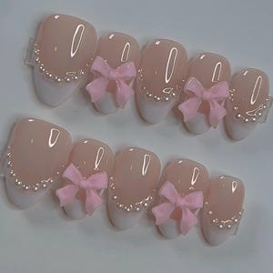 Weding nails,Custom Hand painted Acrylic nails, Flower nails, 3D Press On Nail, Green Nails,Blossom Press On Nails,Ombre Nail Art,Girl gift