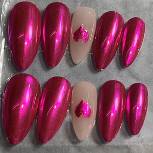 Handmade Rose Nail,French Nail,Ombre Press On Nails blue Nails Aurora Nails , aura nails, aura, summer nails, summer, beach nails