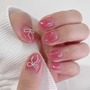 Weding nails,Custom Hand painted Acrylic nails, Flower nails, 3D Press On Nail, Green Nails,Blossom Press On Nails,Ombre Nail Art,Girl gift
