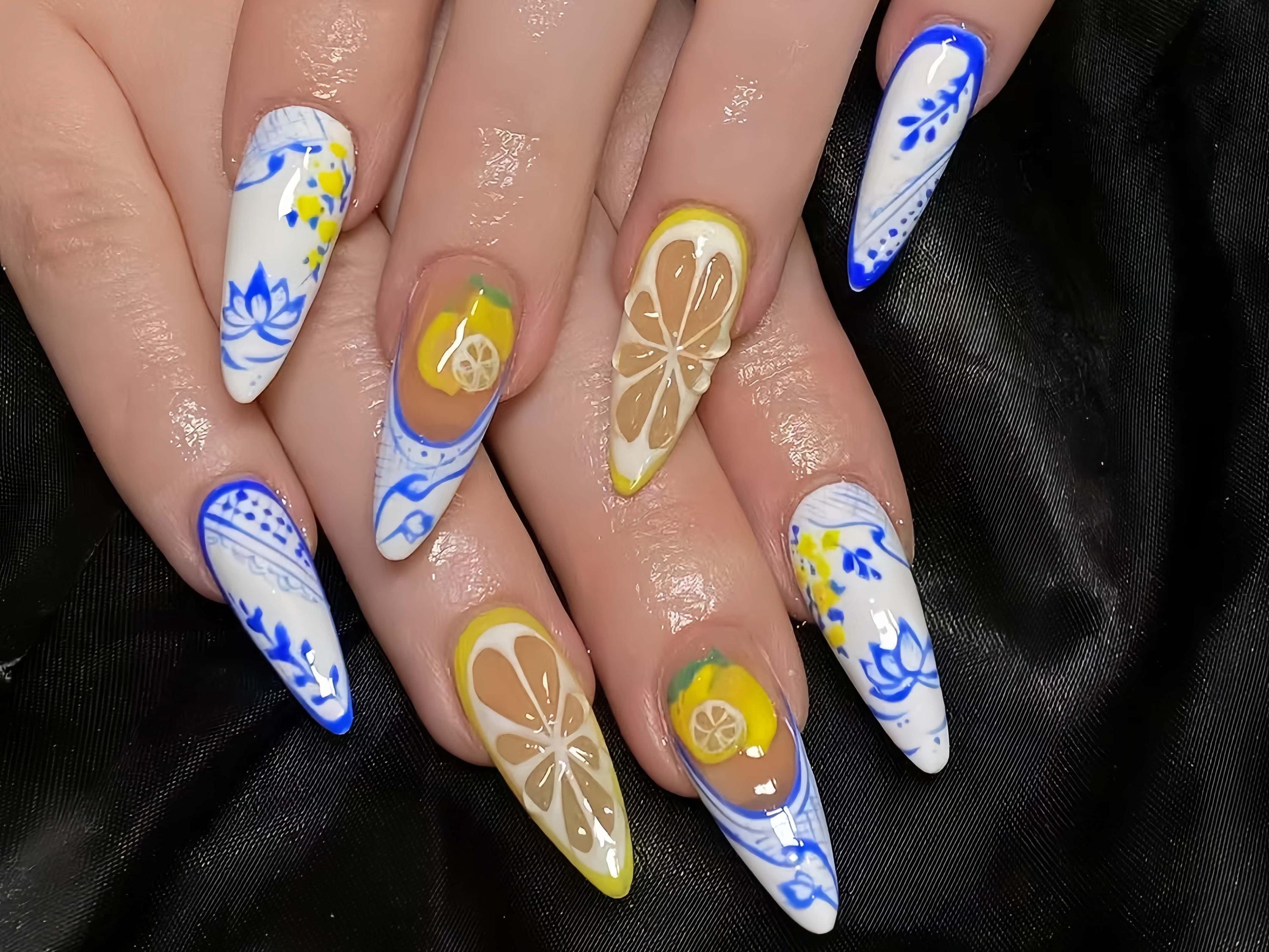 Summer yellow nails México