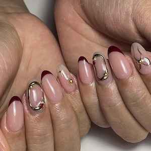 Unghie da sposa, unghie acriliche personalizzate dipinte a mano, unghie floreali, unghie pressate 3D, unghie pressate alla francese, nail art, regalo per ragazze, regalo di Natale