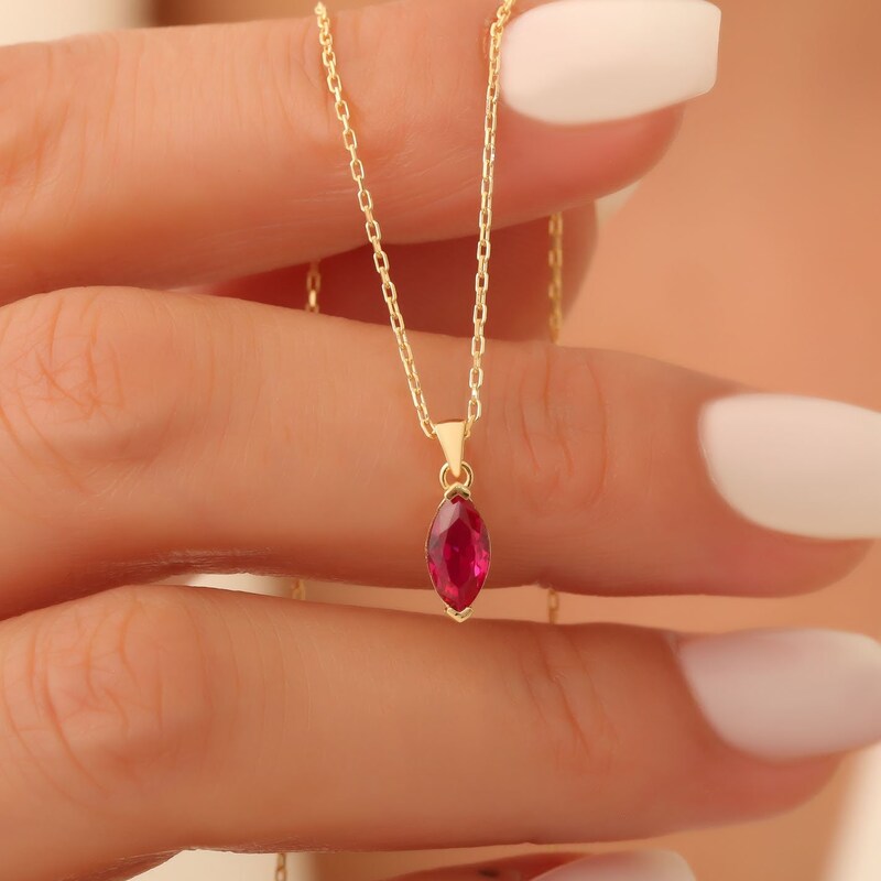 Solid Gold Necklace Dainty - Etsy