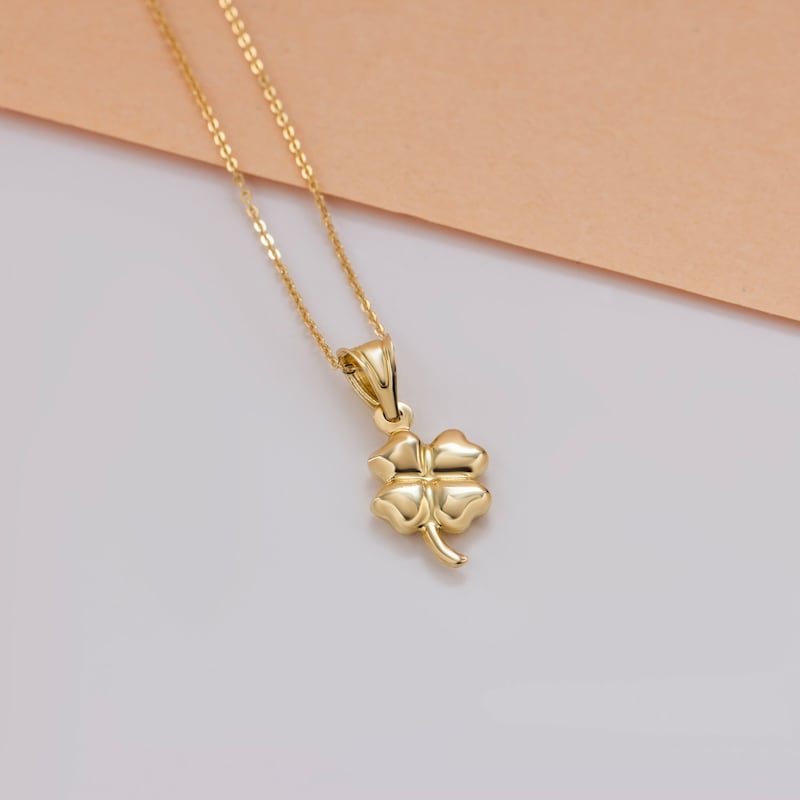 Four Leaf Clover Necklace Etsy — free download