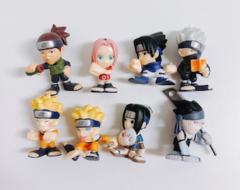 Figura de Naruto, figura de anime japonesa, mini figuras de muñecas vintage, juguetes japoneses, figura de acción, 8 artículos, artículos raros, regalo para niños