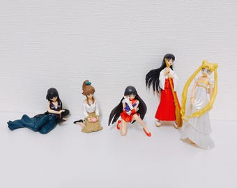 Sailor Moon-figuur, Sailor Moon vintage, Sailor Moon-pop, Japans speelgoed, zeldzaam Japans speelgoed, Sailor Moon-animepop, prinsespop, 5 items