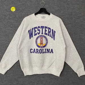 Vintage 90s Western Carolina University Sweatshirt, Western Carolina University Sweater, Western Carolina University Shirt