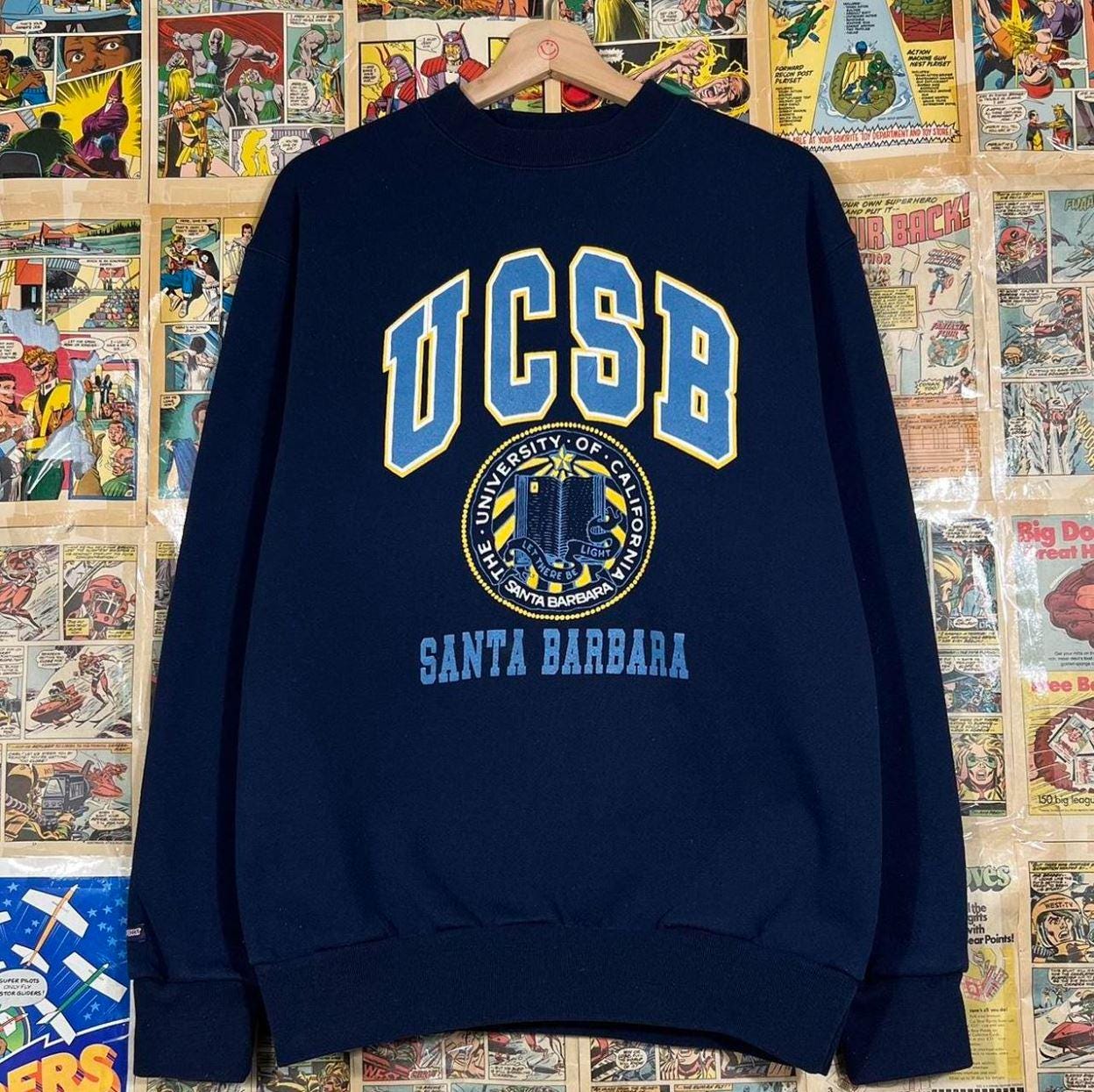 Vintage 90s University California Santa Barbara Sweatshirt, UCSB Sweater, UCSB Shirt, UC Santa Barbara Hoodie