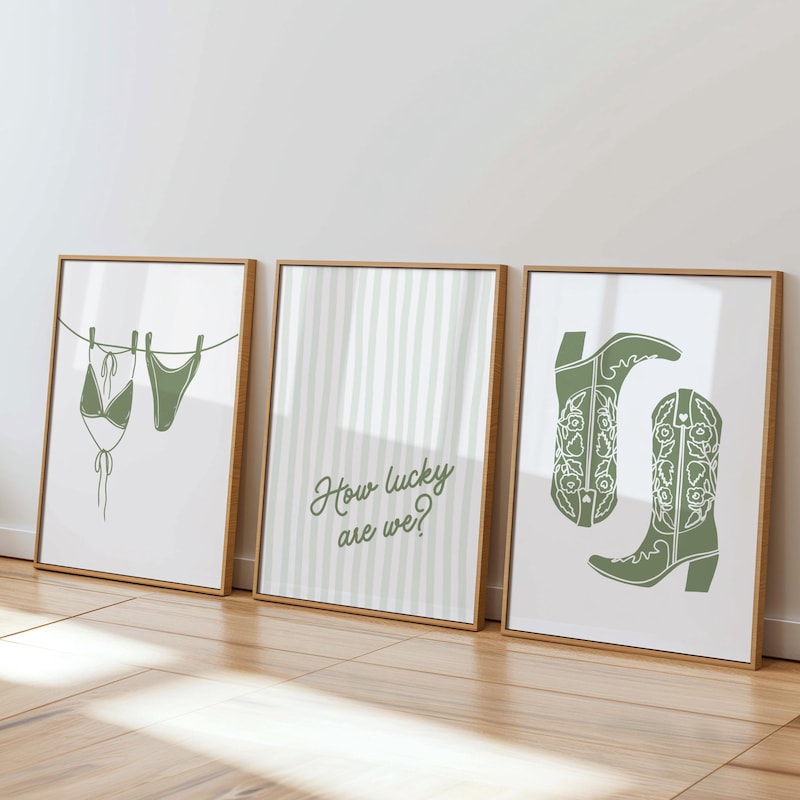 Sage Green and Bathroom Art Etsy