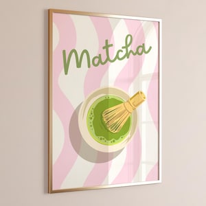 Matcha Illustration: Minimalistische japanische Tee Illustration (Digitaler Download)