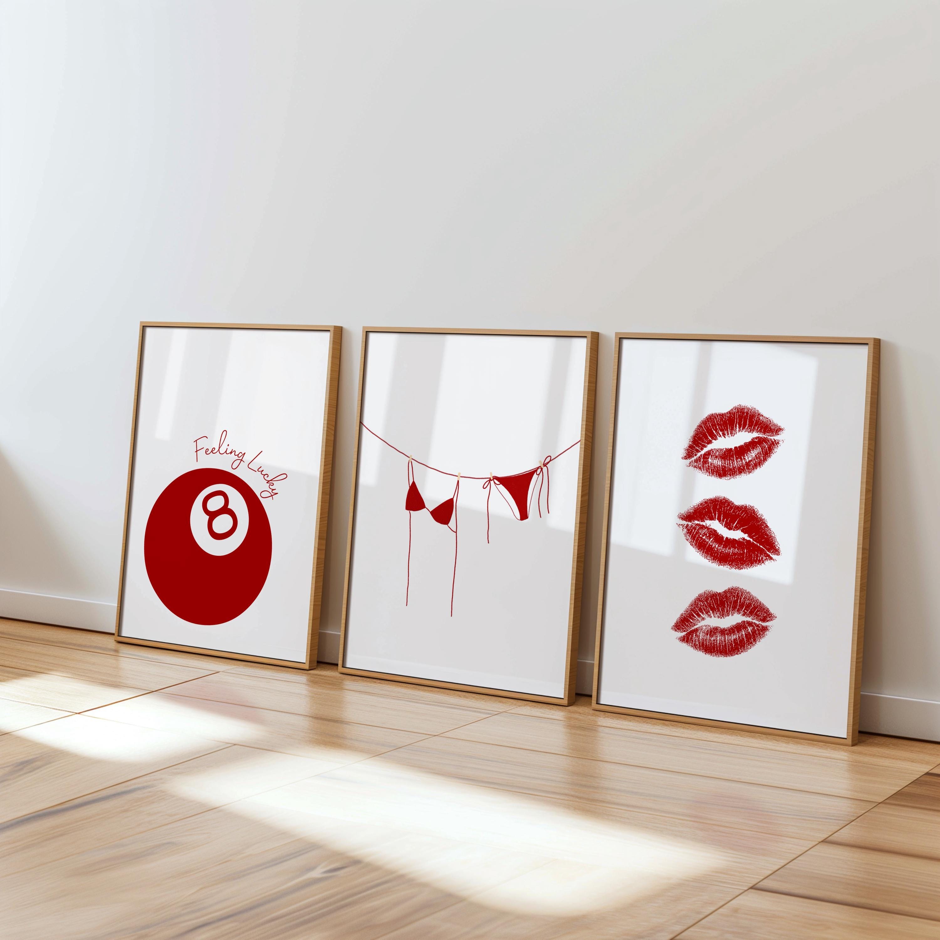 シャネル CHANEL 壁掛け ウォールアート ココヌワール レッド Chanel Red Art - Etsy