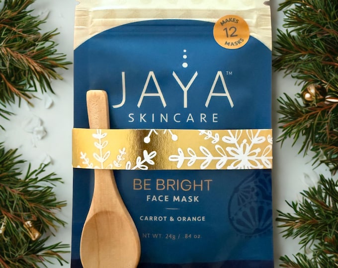 Skincare Holiday Gift | Stocking Stuffer | Brightening Face Mask made with Carrot, Orange & Turmeric - Natural Glow Booster