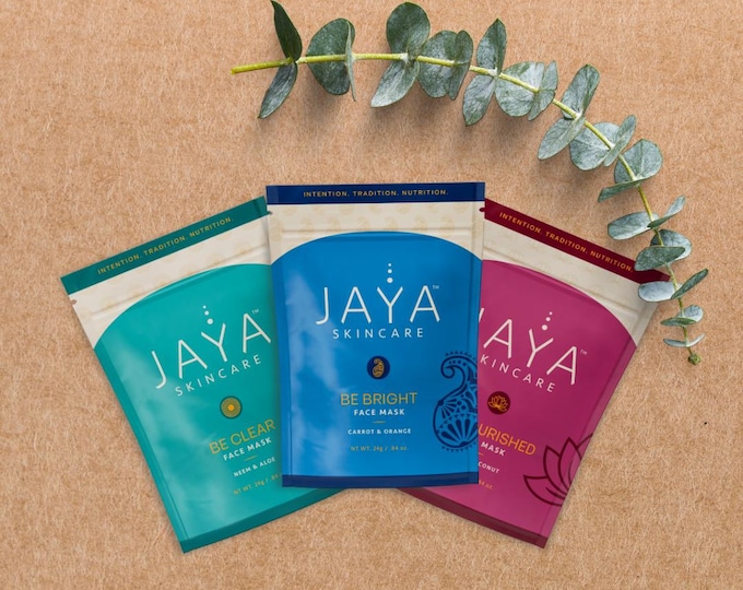 Face Mask Gift Set | Indian-Inspired Brooklyn-Made Vegan Masks | Self Care Spa Kit, Wedding Favors & Teacher Gifts | Natural Skincare
