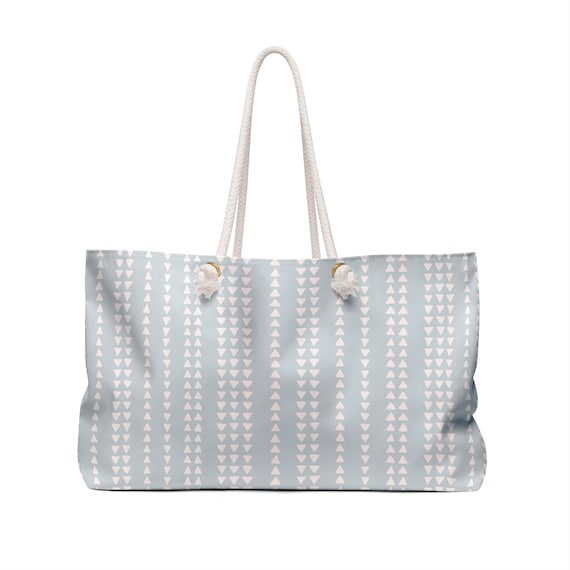 Grey Weekender Beach Bag White Arrows Coastal Bag Nautical Rope Rope Bag Grey Beach Bag Minimalist Bag Tote Bag Grey Tote Bag