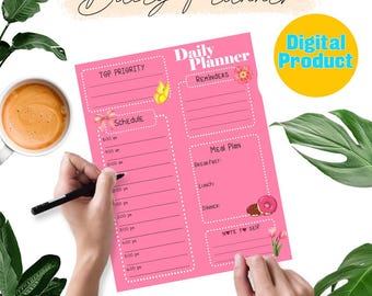 Digital Productivity Notepad/ Daily Planner / ADHD Inspired / Daily Routine / Mood Tracker / Daily Notepad / Digital Planner