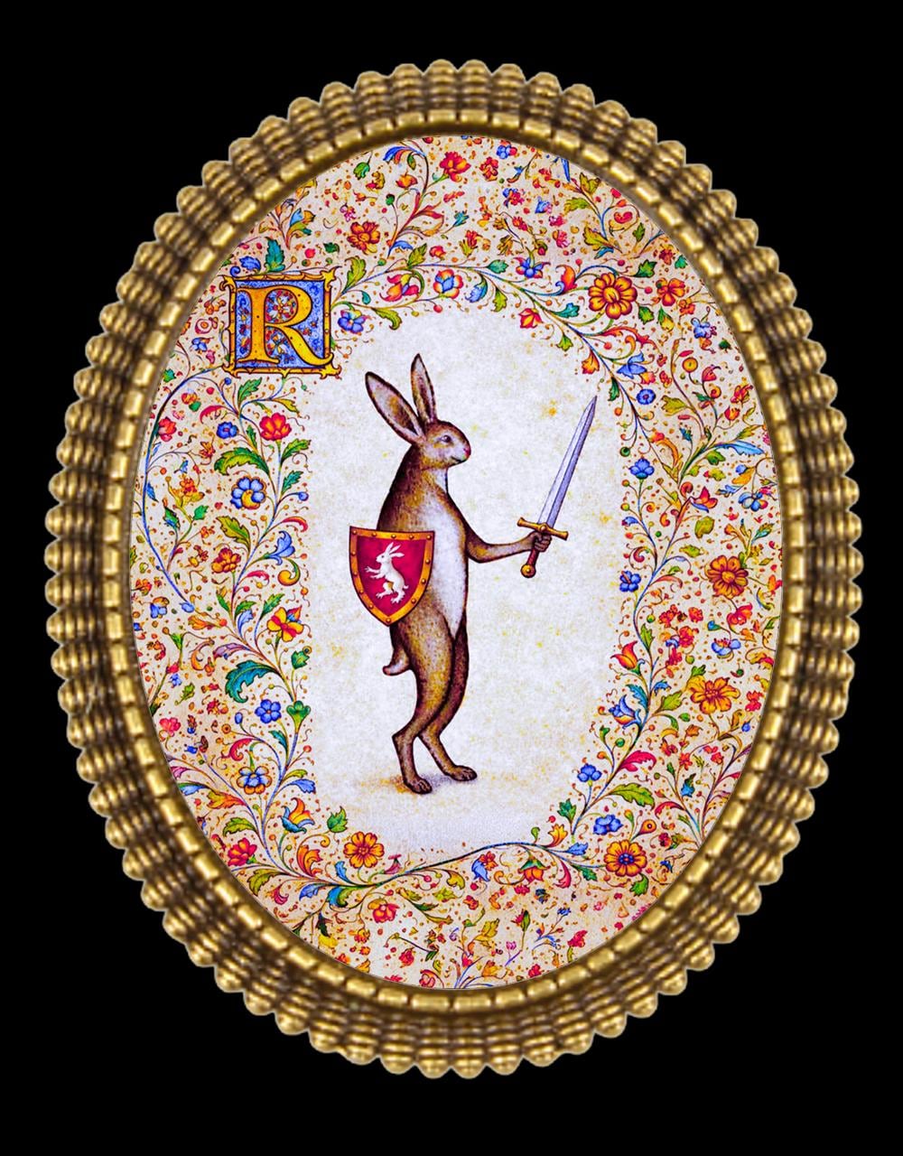 Medieval Illuminated Manuscript Murder Bunny With Sword – Gothic ...