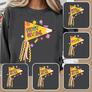 Pre School PNG Back to School Grade Bundle PNG, Teacher PNG, School Spirit Teacher Shirt Png, Pennant Flag Back To School Png