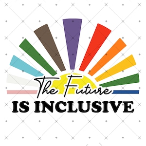 Il futuro è inclusivo Png, LGBT Png, Orgoglio Png, Arcobaleno LGBT Png, Mese dell'orgoglio Png, Maglietta per i diritti dei trans, Design per maglietta sulla giustizia sociale, Regalo LGBTQ