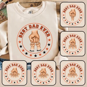 Personalized Best Dad Ever Png, Fist Bump Set Png, Dad Hand Fist Bump Png, Gift For Dad, Custom Father&#39;s Day, Best Dad Ever Fist Bump Png