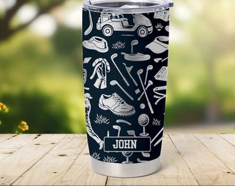 Custom Golf Doodle 20oz Becher, Golf-Liebhaber-Geschenk