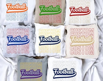 Custom 90s Retro Football T-Shirt, Team Name Shirt