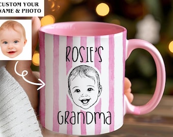 Personalized Baby Photo Mug, Grandma Gift
