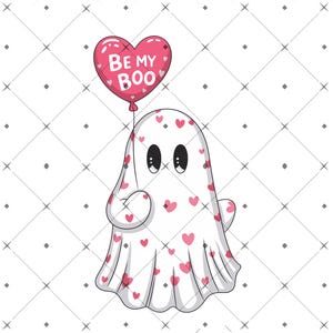 Be My Boo Png, Cute Ghost Valentines Day Png, XOXO Valentine Png, Women Valentines Day Png, Funny Valentine Png