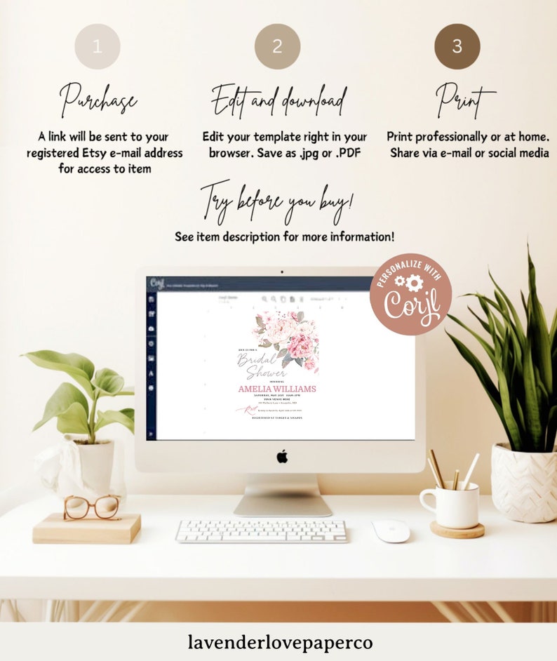 Bridal Shower Invitation Floral Shower - Etsy