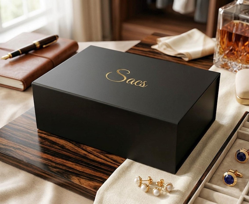 black rigid magnet gift box