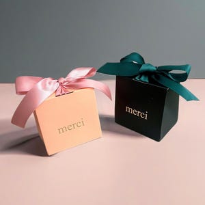 20 PCS Pink/Green Ribbon Favor Boxes | Elegant Wedding, Bridal Shower, Event Gift Boxes | Birthday,  Anniversary Party Favors