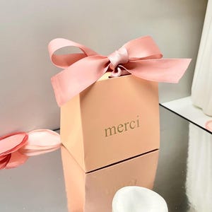20 PCS Pink Ribbon Favor Boxes | Elegant Wedding, Bridal Shower, Event Gift Boxes | Birthday,  Anniversary Party Favors